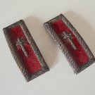 Antique Masonic Knights Templar Embroidered Cross Shoulder Bar Epaulets
