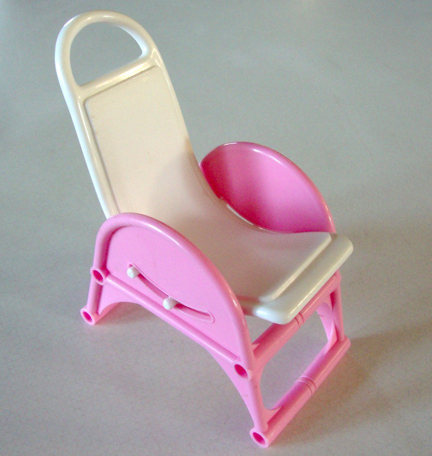 Vintage Barbie Dollhouse Furniture Beauty Salon Pink Lounge Recliner Chair