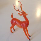 Vintage Holiday Plastic Orange Reindeer Mid-century
