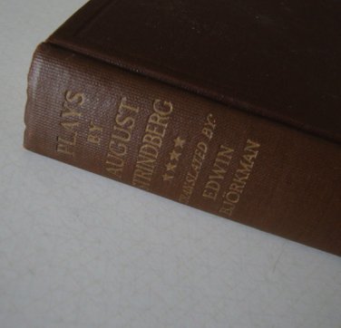 Vintage 1924 Scribner Plays by August Strindberg Fourth Series