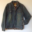 Plugg Denim Jean Jacket w/ Plaid Lining - Made in Russia Size M