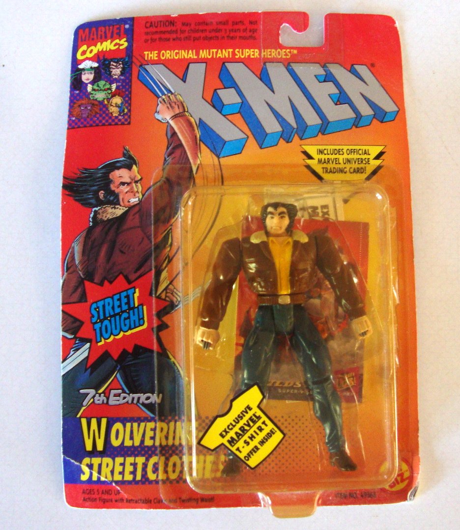 Vintage 1994 Toy Biz X-Men Street Clothes Wolverine Action Figure