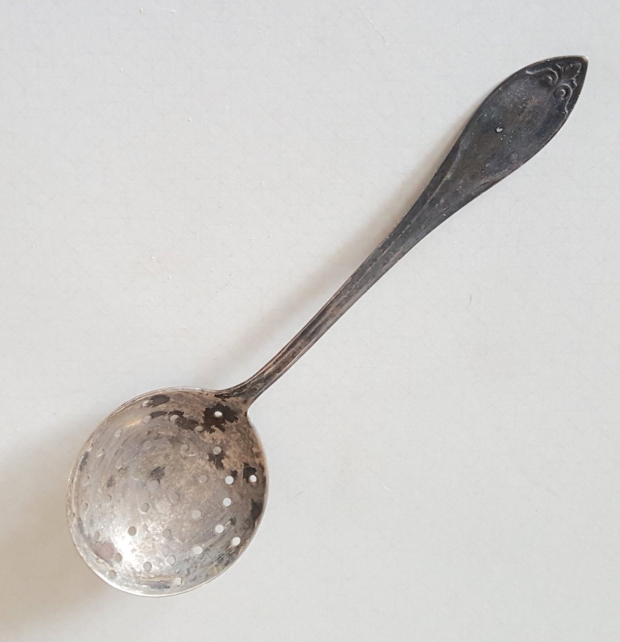 Vintage NSCo Silverplate Tea Strainer / Sifter Spoon