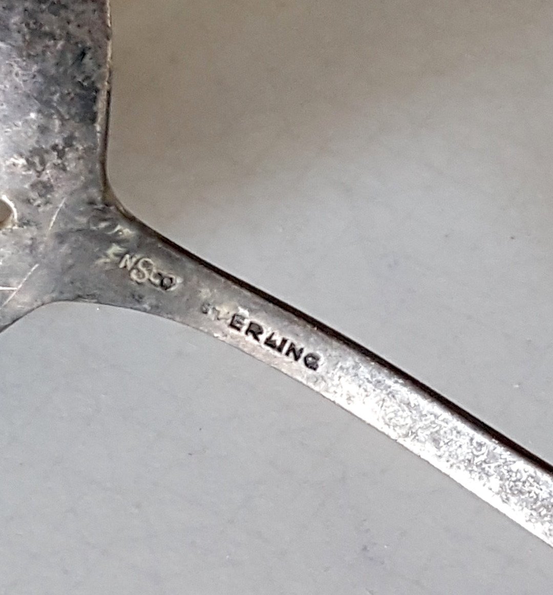 Vintage NSCo Silverplate Tea Strainer / Sifter Spoon