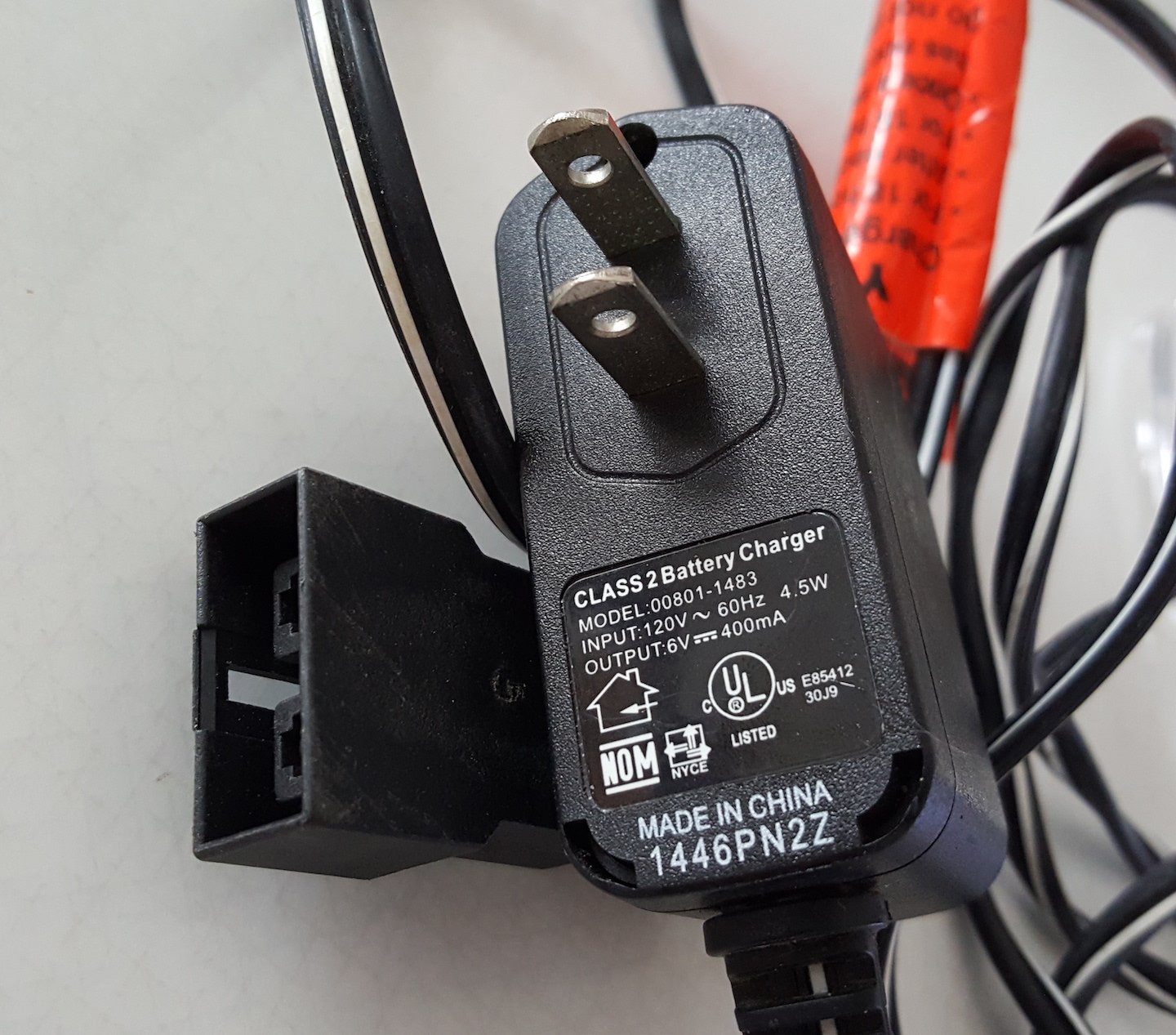 fisher price 6 volt battery charger