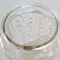 Vintage Imperial Glass Atterbury Scroll Clear Glass Hexagon Jar Canister with Lid