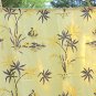 Vintage Fabric Shower Curtain - Brown & Yellow Swans Papyrus Design