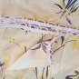 Vintage Fabric Shower Curtain - Brown & Yellow Swans Papyrus Design