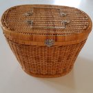Vintage Chinese Woven Wicker Tea Pot Basket Only - No Tea Pot