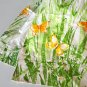 Vintage Curtains Pleated Drapes Butterfly Floral - 3 Panels