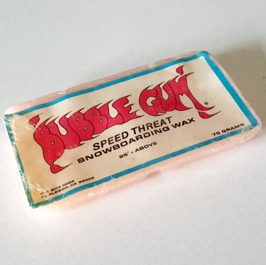 NOS - Bubble Gum Speed Threat Snowboarding Wax 75 grams Carlsbad CA