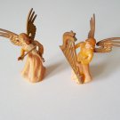 Set of 2 Angel Musicians - Plastic Holiday Miniatures - ARA Plastics Hong Kong