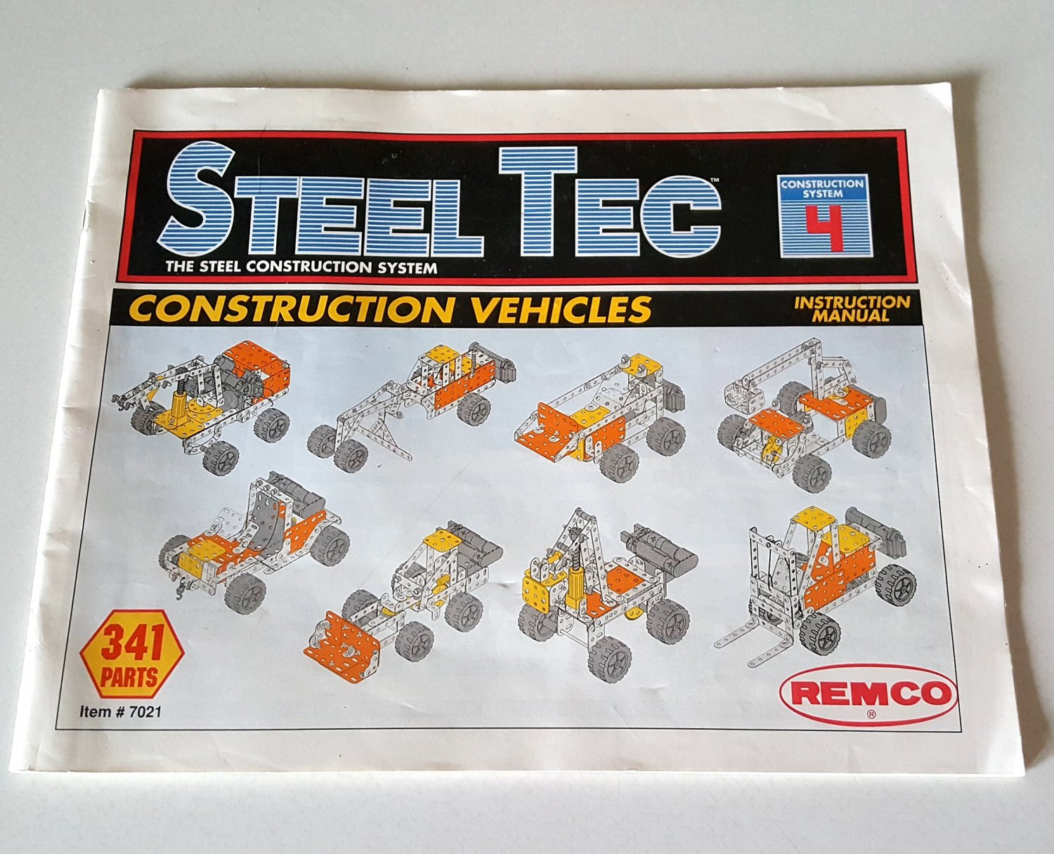 Vintage 1993 Remco Steel Tec Construction Vehicles #7010 Open for sale online 