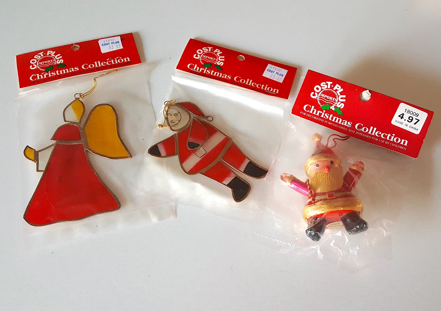 Vintage 1990 Cost Plus Imports Christmas Collection Ornaments Capiz