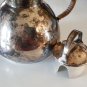 Vintage LAWRENCE B. SMITH CO Silverplate Pitcher Guernsey Jug Duo - Rattan Handles