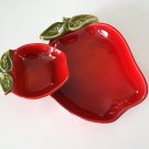 Vintage 1950s Ccil California Originals Pottery U.S.A. #8474 Apple Chip ‘n Dip Bowl