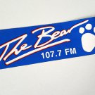 Vintage 1986 'The Bear' 107.7 FM Bumper Sticker Buffalo NY Radio Station