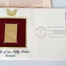 Vintage 1987 Wildlife of our 50 States Bobwhite 22kt Gold Replica Stamp 1st Day Issue