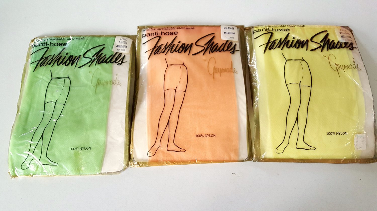 Vintage 1960s Gaymode Fashion Shades Nylon Pantyhose - Medium Set of 3