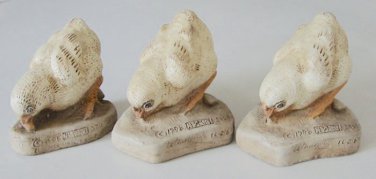 1998 Henri Studios Wauconda IL Baby Chicks Garden Statues Set of 3