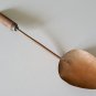 Antique Etched Copper / Wood Kitchen Spoon, Perforated Spoon & Scoop