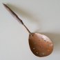 Antique Etched Copper / Wood Kitchen Spoon, Perforated Spoon & Scoop