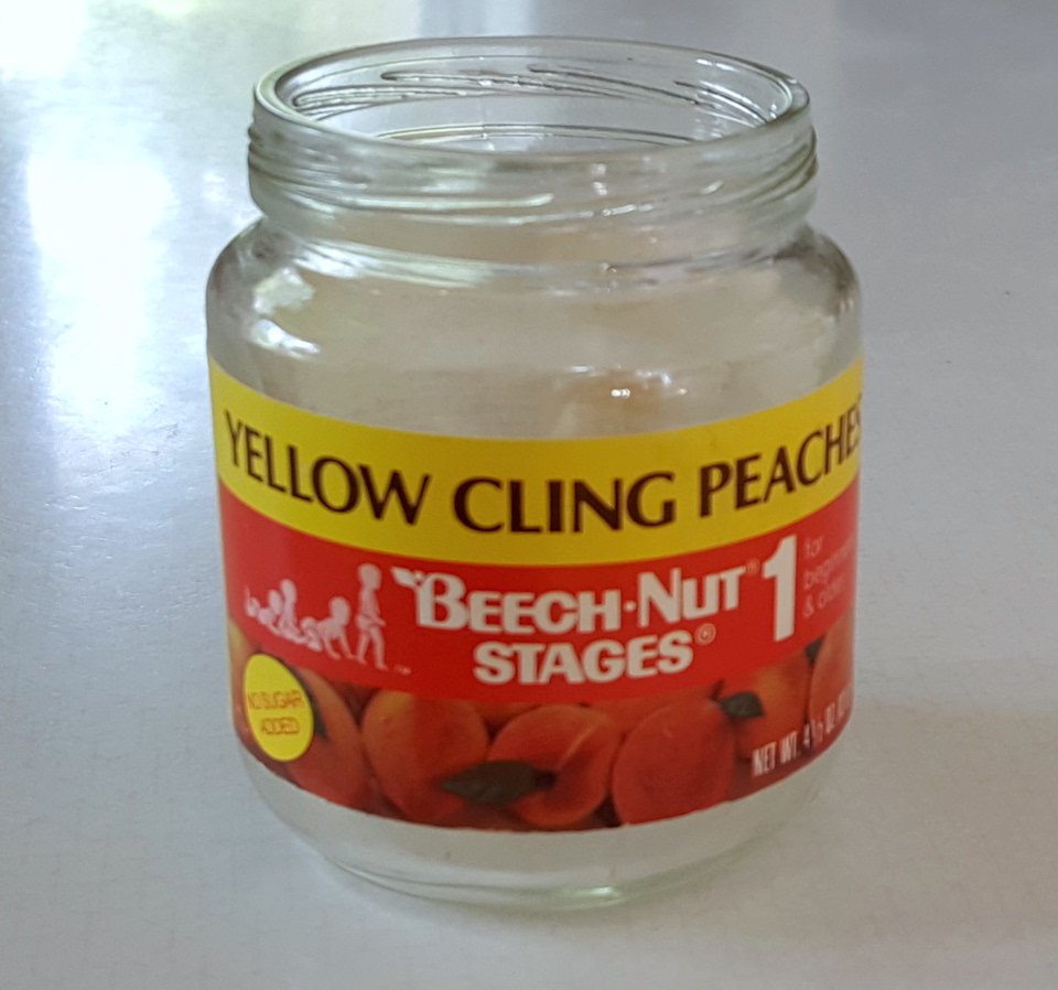 Vintage 1986 Beechnut Stages Baby Food Jar / Kerr Jar