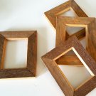 Handmade Rough Sawn Wood Photo Frames - Set of 4 - for 3x5 Photos