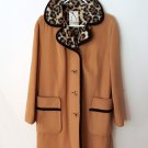 Vintage 1960's Wool Coat with Leopard Lining - M. Liman Co. Penguin Fashions