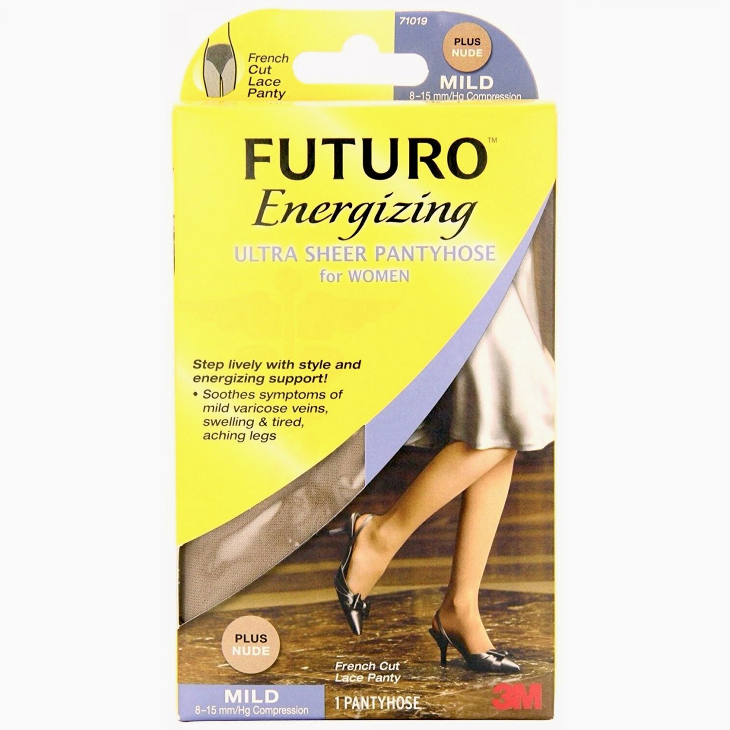 New 71019 Futuro Energizing Ultra Sheer Pantyhose Mild Compression