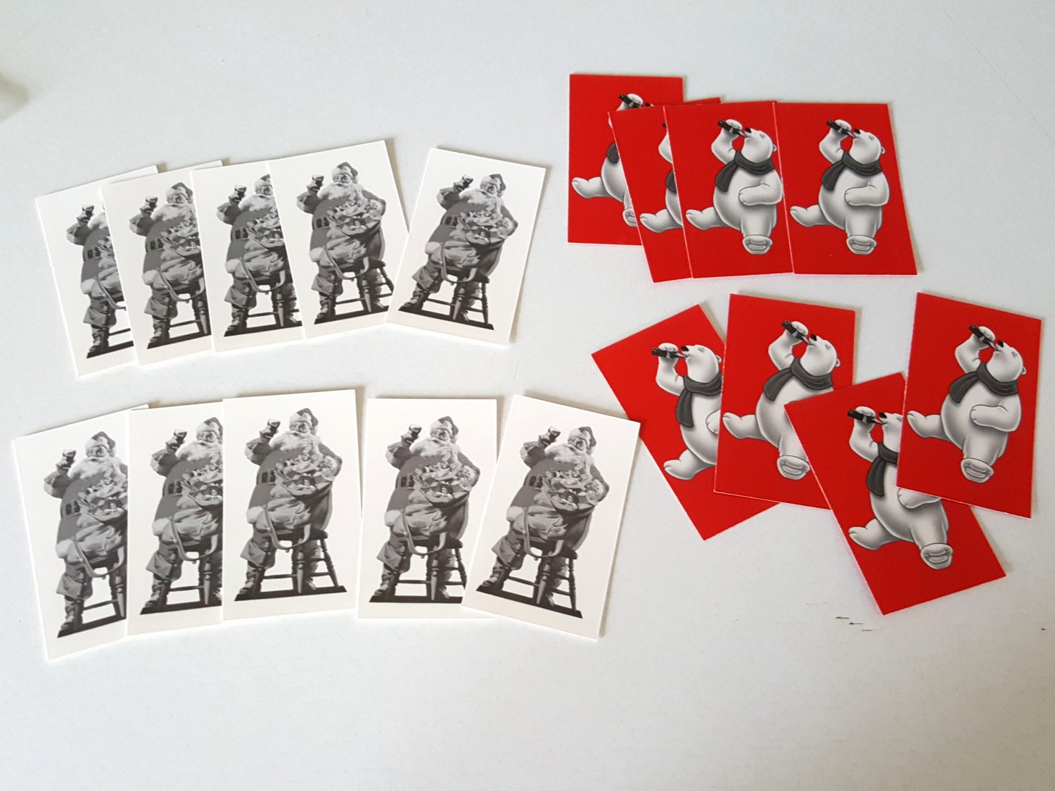 Vintage 1999 Coca Cola Monopoly Game Replacement Pieces - Santa / Polar Bear Cards Parts