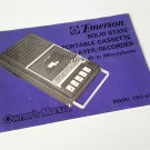 OEM Owner's Manual for Emerson CRC-97 Portable Cassette Player / Recorder