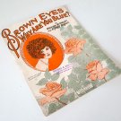 Vintage 1925 Brown Eyes Why Are You Blue - Piano, Ukulele Sheet Music