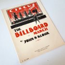Vintage 1930 The Billboard March (for the pianoforte) Sheet Music