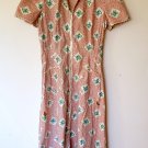 Vintage 1940s Bill Sims Togs House Dress - damaged