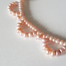 Vintage Faux Pink Pearl String Necklace
