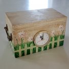 Decorative Desk Catchall Storage Box w/ CLOCK