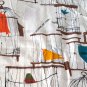 Vintage Cotton Curtain Panels - Birdcages 50" x 80"
