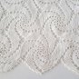 Vintage Handmade Crochet 17" Triangular Doily - White Cotton Spiraling Pinwheels