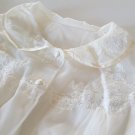 VIntage 1950s White Nylon Artemis Peignoir Negligee Robe - Size 36