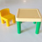 Vintage Little Tikes Play Dollhouse Table and Chair