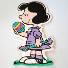 Vintage Charles Schulz Peanuts Lucy Cardboard Cut-out Hanging Placard