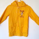 Vintage 1989 Pee Wee Herman Yellow Vinyl Hooded Raincoat Jacket