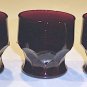 Vintage Anchor Hocking Royal Ruby Red Georgian Juice Glasses - Set of 3