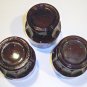 Vintage Anchor Hocking Royal Ruby Red Georgian Juice Glasses - Set of 3