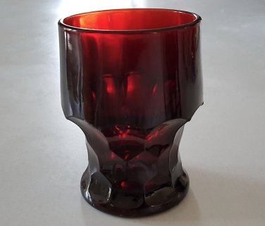 Vintage Anchor Hocking Royal Ruby Red Georgian 9 oz. Glass Tumbler