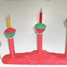 Vintage Beacon Electric Two-tone Christmas Bubbling Candelabra Bubble Light Candolier
