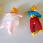 Vintage Handcrafted Fabric Mini Mermaids, Ballerina & Boy Dolls (4)