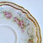 Vintage Theodore Haviland Limoges Pink Roses Floral Scrolls Saucer