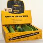 Vintage SERV-RITE Plastic CORN COB Holders and Corn Husk DISHES in Box
